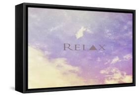 Relax-Vintage Skies-Framed Stretched Canvas