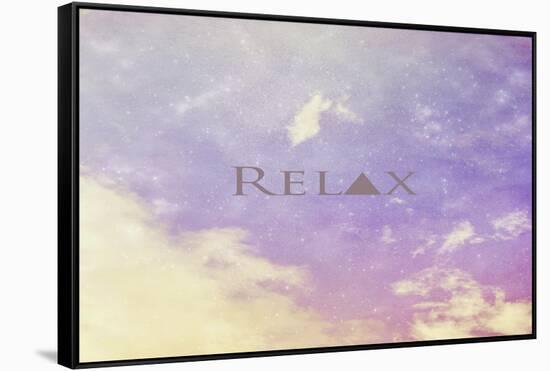 Relax-Vintage Skies-Framed Stretched Canvas