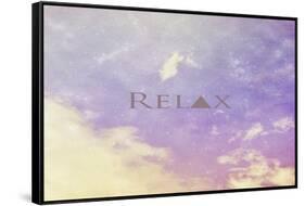 Relax-Vintage Skies-Framed Stretched Canvas