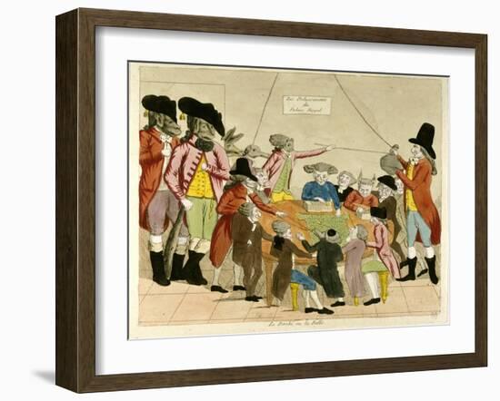 Relaxation at the Palais-Royal-null-Framed Giclee Print