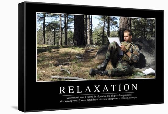 Relaxation: Citation Et Affiche D'Inspiration Et Motivation-null-Framed Stretched Canvas