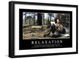 Relaxation: Citation Et Affiche D'Inspiration Et Motivation-null-Framed Premium Photographic Print