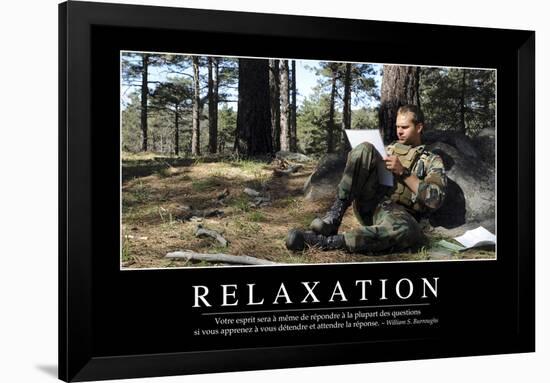 Relaxation: Citation Et Affiche D'Inspiration Et Motivation-null-Framed Photographic Print