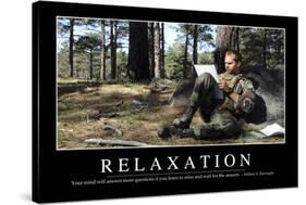 Relaxation: Inspirational Quote and Motivational Poster-null-Stretched Canvas