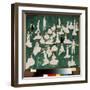 Relaxation. La Haute Societe En Chapeau Haut De Forme. (Relaxing. High Society in Top Hats). Scene-Kazimir Severinovich Malevich-Framed Giclee Print