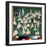 Relaxation. La Haute Societe En Chapeau Haut De Forme. (Relaxing. High Society in Top Hats). Scene-Kazimir Severinovich Malevich-Framed Giclee Print