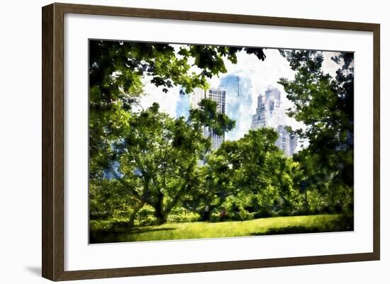 Relaxing day at Central Park-Philippe Hugonnard-Framed Giclee Print