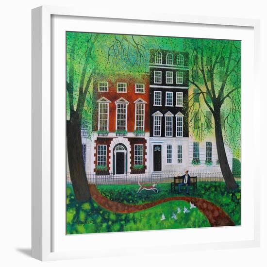 Relaxing in Berkley Square, 2016-Lisa Graa Jensen-Framed Giclee Print