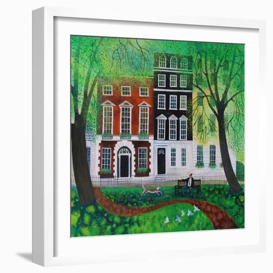 Relaxing in Berkley Square, 2016-Lisa Graa Jensen-Framed Giclee Print