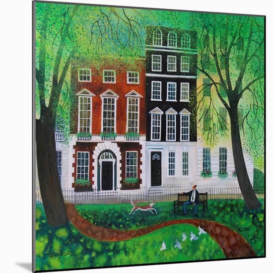 Relaxing in Berkley Square, 2016-Lisa Graa Jensen-Mounted Giclee Print