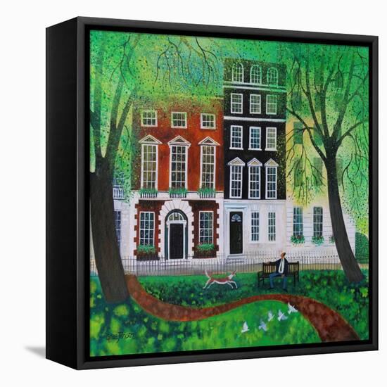 Relaxing in Berkley Square, 2016-Lisa Graa Jensen-Framed Stretched Canvas