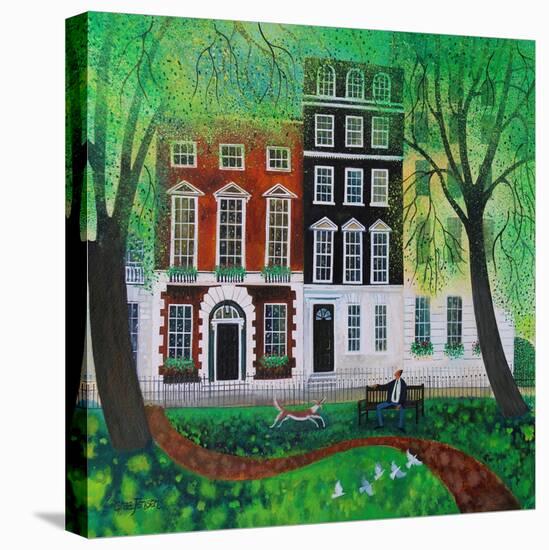 Relaxing in Berkley Square, 2016-Lisa Graa Jensen-Stretched Canvas