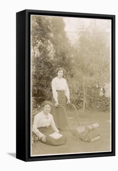 Relaxing in the Garden, Reading, Gardening-null-Framed Stretched Canvas