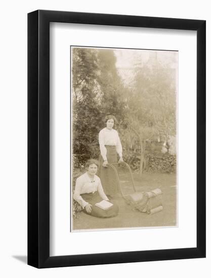 Relaxing in the Garden, Reading, Gardening-null-Framed Photographic Print