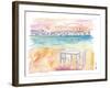 Relaxing on splendid Island of Mykonos Greece-M. Bleichner-Framed Art Print