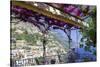 Relaxing View of Positano from a Balcony, Amalfi Coast, Italy-George Oze-Stretched Canvas