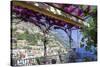 Relaxing View of Positano from a Balcony, Amalfi Coast, Italy-George Oze-Stretched Canvas