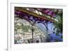 Relaxing View of Positano from a Balcony, Amalfi Coast, Italy-George Oze-Framed Photographic Print