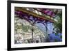 Relaxing View of Positano from a Balcony, Amalfi Coast, Italy-George Oze-Framed Photographic Print