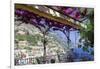 Relaxing View of Positano from a Balcony, Amalfi Coast, Italy-George Oze-Framed Photographic Print