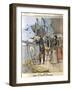 Releasing French Army Homing Pigeons on Board the Transatlantic Liner 'La Bretagne, 1898-null-Framed Giclee Print