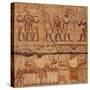 Relief Barque Procession, Karnak Temple, Luxor, Thebes, Egyp, Africa (Photo)-null-Stretched Canvas