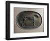 Relief Bronze Plate Depicting Dog-null-Framed Giclee Print