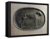 Relief Bronze Plate Depicting Dog-null-Framed Stretched Canvas