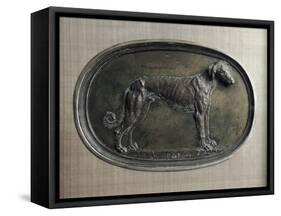 Relief Bronze Plate Depicting Dog-null-Framed Stretched Canvas