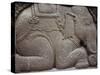 Relief Carving of a Kneeling Elephant on the Hindu Temple of Prambanan, Java, Indonesia-Leimbach Claire-Stretched Canvas