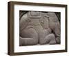 Relief Carving of a Kneeling Elephant on the Hindu Temple of Prambanan, Java, Indonesia-Leimbach Claire-Framed Photographic Print