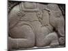 Relief Carving of a Kneeling Elephant on the Hindu Temple of Prambanan, Java, Indonesia-Leimbach Claire-Mounted Photographic Print