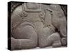 Relief Carving of a Kneeling Elephant on the Hindu Temple of Prambanan, Java, Indonesia-Leimbach Claire-Stretched Canvas