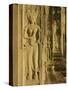 Relief Carving on the Temple at Angkor Wat, Angkor, Siem Reap, Cambodia, Indochina, Asia-Bruno Morandi-Stretched Canvas