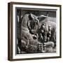 Relief carving, ruins of the ancient Persian city of Persepolis, Iran, first half of 5th century BC-Werner Forman-Framed Photographic Print