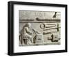 Relief Depicting a Blacksmith's Shop and Tools-null-Framed Giclee Print