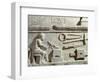 Relief Depicting a Blacksmith's Shop and Tools-null-Framed Giclee Print