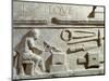 Relief Depicting a Blacksmith's Shop and Tools-null-Mounted Giclee Print