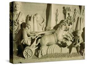 Relief Depicting a Chariot Race-null-Stretched Canvas