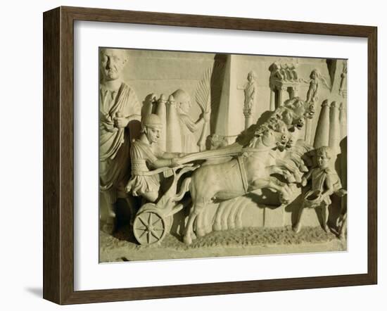 Relief Depicting a Chariot Race-null-Framed Giclee Print