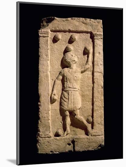 Relief Depicting a Juggler from the Stela of Settimia Spica (Stone)-Roman-Mounted Premium Giclee Print