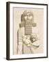 Relief Depicting a Man and a Lion-Eugene Flandin-Framed Giclee Print