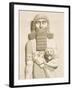 Relief Depicting a Man and a Lion-Eugene Flandin-Framed Giclee Print