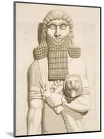 Relief Depicting a Man and a Lion-Eugene Flandin-Mounted Giclee Print