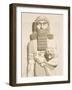 Relief Depicting a Man and a Lion-Eugene Flandin-Framed Giclee Print