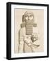 Relief Depicting a Man and a Lion-Eugene Flandin-Framed Giclee Print