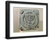 Relief Depicting a Menorah, from Umm Qeis (Ancient Gadara) Jordan (Basalt)-null-Framed Giclee Print