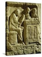 Relief Depicting a Merchant Eager to Make a Deal, from the Draper's Pillar, 3rd Century-null-Stretched Canvas