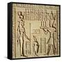 Relief Depicting a Pharaoh Making an Offering to Hathor, from the Roman Birth House, or Mammisi-null-Framed Stretched Canvas