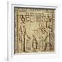 Relief Depicting a Pharaoh Making an Offering to Hathor, from the Roman Birth House, or Mammisi-null-Framed Giclee Print